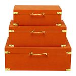 Комплект оранжевых чемоданов Golden Twigs варинант исполнения - 1 | Loft Concept в Краснодаре