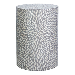 Столик с инкрустацией с перламутровым узором Flower Grey варинант исполнения - 1 | Loft Concept в Краснодаре