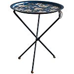 Круглый приставной столик складной Chinoiserie Flowers Side Table варинант исполнения - 1 | Loft Concept в Краснодаре