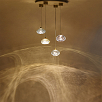 Подвесной светильник с прозрачным стеклянным плафоном округлой формы Effervia  варинант исполнения - 5 | Loft Concept в Краснодаре