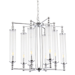 Люстра с 8-ю прозрачными цилиндрическими плафонами Jeanette варинант исполнения - 1 | Loft Concept в Краснодаре