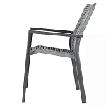 Стул темно-серый с высокой плетеной спинкой и сиденьем Braided Strength варинант исполнения - 5 | Loft Concept в Краснодаре