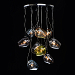 Люстра каскадная с 9-ю разноцветными стеклянными плафонами Kaleido варинант исполнения - 3 | Loft Concept в Краснодаре