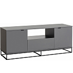ТВ-тумба цвета графит с  2-мя дверцами и ящиком Strict Lines варинант исполнения - 1 | Loft Concept в Краснодаре