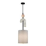 Подвесной светильник с серым тканевым плафоном Flourish варинант исполнения - 2 | Loft Concept в Краснодаре