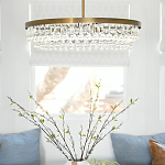 Люстра круглая с подвесками в форме стеклянных капель Glass Rain варинант исполнения - 6 | Loft Concept в Краснодаре