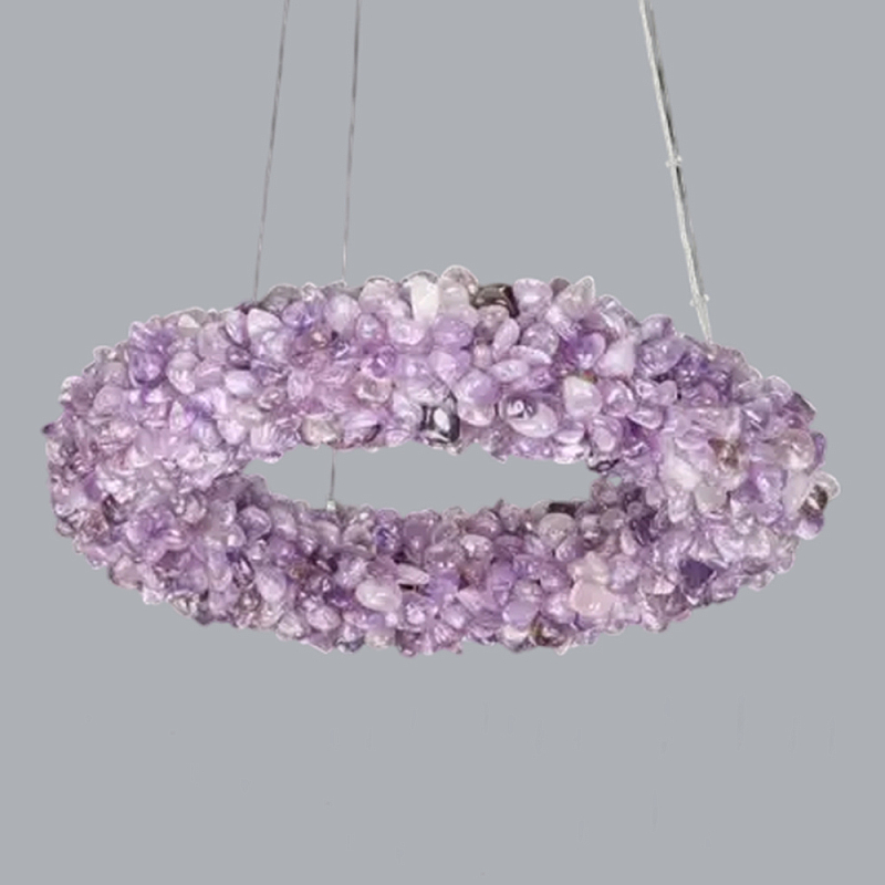 Люстра кргулая из фиолетового хрустального камня Purple Diamond Фиолетовый Люстра кргулая из фиолетового хрустального камня Purple Diamond Фиолетовый в Краснодаре | Loft Concept