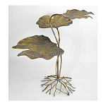 Столик приставной с тремя столешницами Тропические листья Tropical Forest gold варинант исполнения - 3 | Loft Concept в Краснодаре