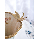 Ваза голубого цвета из фарфора с цветочным рисунком и бронзовой стрекозой Blue Garden варинант исполнения - 8 | Loft Concept в Краснодаре