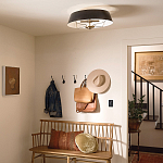 Подвесной светильник с конусовидным металлическим абажуром черного цвета Kichler варинант исполнения - 19 | Loft Concept в Краснодаре