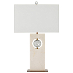 Настольная лампа из мрамора с тканевым прямоугольным абажуром Eternity варинант исполнения - 5 | Loft Concept в Краснодаре