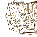 Люстра с тонкой металлической конструкцией цвета золото Quasar варинант исполнения - 5 | Loft Concept в Краснодаре