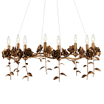 Люстра с каркасом в виде цветков розы и тканевыми абажурами Flowers and Fox Roses варинант исполнения - 3 | Loft Concept в Краснодаре