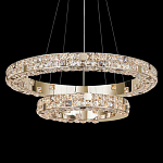 Люстра из 2-х колец с мозаичным хрустальным оформлением Sparks of Crystal варинант исполнения - 4 | Loft Concept в Краснодаре