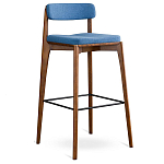 Барный стул из массива ясеня с обивкой из рогожки Elegant Ash варинант исполнения - 1 | Loft Concept в Краснодаре