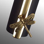 Бра с круглым плафоном из алебастра и бронзовой декоративной стрекозой 45 Alaris  варинант исполнения - 7 | Loft Concept в Краснодаре