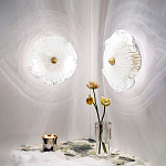 Бра в форме прозрачного стеклянного цветка с рельефной текстурой Textured Glass варинант исполнения - 13 | Loft Concept в Краснодаре