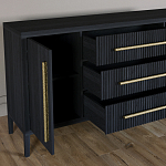 Буфет Primo с тремя ящиками и двумя фасадами Черный дуб варинант исполнения - 5 | Loft Concept в Краснодаре