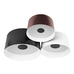 Потолочный светильник с 3-мя цилиндрическими абажурами черного белого и коричневого цвета Urban Dome варинант исполнения - 1 | Loft Concept в Краснодаре