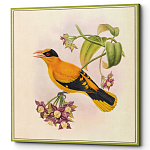 Постер на холсте с изображением птиц и цветов Blooming Birds Poster варинант исполнения - 7 | Loft Concept в Краснодаре