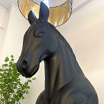 Horse Statue Floor Lamp Большой светильник Черная Лошадь варинант исполнения - 4 | Loft Concept в Краснодаре