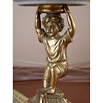 Чаша с цветочным орнаментом на ножке в виде бронзового ангела Eden Garden варинант исполнения - 9 | Loft Concept в Краснодаре