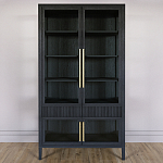 Витрина Primo со стеклянными фасадами и 2 ящиками Черный дуб варинант исполнения - 1 | Loft Concept в Краснодаре