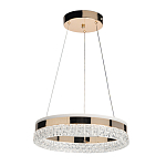 Люстра в виде кольца золотого цвета с прозрачными вставками Radiant Rail варинант исполнения - 2 | Loft Concept в Краснодаре