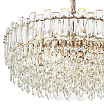 Круглая многоярусная люстра с хрустальным декором Cascade Waterfall Chandelier 18 варинант исполнения - 3 | Loft Concept в Краснодаре