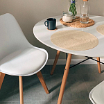 Стул с основой из пластика и мягким сиденьем Arvika White варинант исполнения - 9 | Loft Concept в Краснодаре