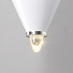 Подвесной светильник светодиодный в виде ряда белых металлических конусов  Herringbone варинант исполнения - 7 | Loft Concept в Краснодаре