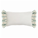 Чехол на подушку мятного цвета с бахромой и объемным узором Ethnic mix варинант исполнения - 4 | Loft Concept в Краснодаре