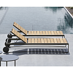 Шезлонг на металлическом каркасе с регулируемой спинкой GUELL Sunbed варинант исполнения - 3 | Loft Concept в Краснодаре