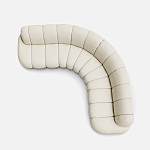 Диван Limoges полукруглой формы с обивкой букле молочного цвета варинант исполнения - 2 | Loft Concept в Краснодаре