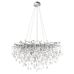 Люстра подвесная с прозрачными стеклянными подвесками в форме капель Диаметр 80 см Droplet Chandelier варинант исполнения - 2 | Loft Concept в Краснодаре