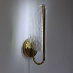 Бра с изогнутым рельефным плафоном Textured Glass варинант исполнения - 2 | Loft Concept в Краснодаре