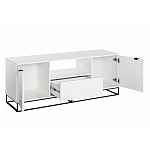 ТВ-тумба белая с  2-мя дверцами и ящиком Strict Lines варинант исполнения - 3 | Loft Concept в Краснодаре