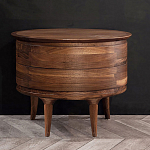 Прикроватный столик из дерева с 2-мя ящиками Moon Walnut Furniture варинант исполнения - 8 | Loft Concept в Краснодаре