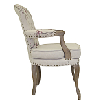 Кресло с изображением сакуры Aubrey Classical Armchair beige flax варинант исполнения - 1 | Loft Concept в Краснодаре