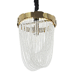 Подвесная люстра с хрустальными подвесками Riche Crystal Metal Chandelier 1 варинант исполнения - 1 | Loft Concept в Краснодаре