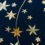 Обои с вышивкой ручной работы Cosmos Original colourway on velvet варинант исполнения - 2 | Loft Concept в Краснодаре