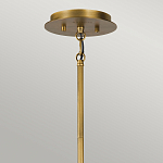 Люстра цвета латунь с 6-ю лампами свечами внутри цилиндрического абажура из черных металлических реек Kichler варинант исполнения - 4 | Loft Concept в Краснодаре