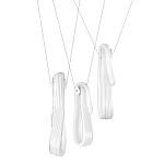 Подвесной светильник белого цвета с 3-мя изогнутыми плафонами Flow Loop варинант исполнения - 1 | Loft Concept в Краснодаре