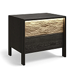 Тумба 2 ящика с подсветкой на рельефном фасаде Warm Industrial варинант исполнения - 4 | Loft Concept в Краснодаре