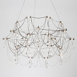 Люстра с каркасом из тонких металлических нитей и хрустальными подвесками Crystal Metal Threads Chandelier 60 варинант исполнения - 5 | Loft Concept в Краснодаре