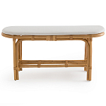 Скамья из ротанга с подушкой Manlio Rattan Bench варинант исполнения - 2 | Loft Concept в Краснодаре