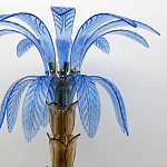 Торшер Glass Decorated Palm Floor Lamp Blue Листья Пальмы  варинант исполнения - 3 | Loft Concept в Краснодаре
