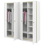 Шкаф белый четырёхдверный для одежды Antique Order варинант исполнения - 3 | Loft Concept в Краснодаре