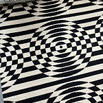 Мебельная ткань Жаккард черно-белый принт 145 см T3-78 варинант исполнения - 1 | Loft Concept в Краснодаре