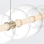 Подвесной светильник линейный с прозрачными стеклянными шарами разного диаметра Eurofase варинант исполнения - 15 | Loft Concept в Краснодаре